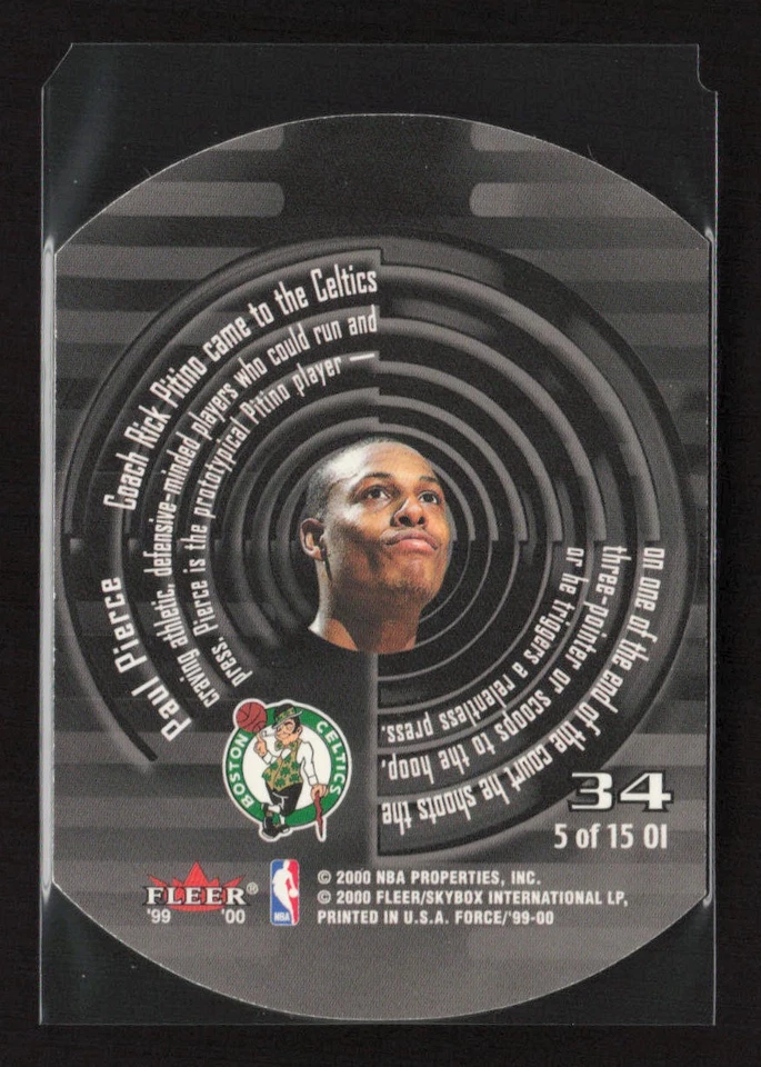 1999-00 Fleer Force Operation Invasion #5OI Paul Pierce Boston Celtics - Image 2 of 2