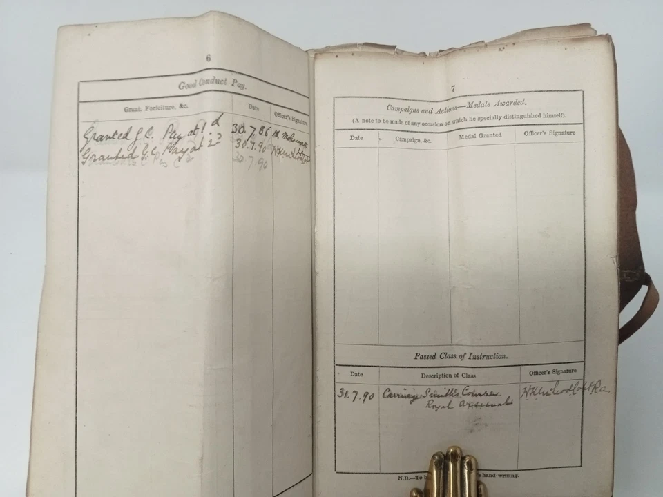 Regiment of Royal Artillery Account Book, 1884, of Charles Brooks, Ford and Tilt - Image 3 of 4