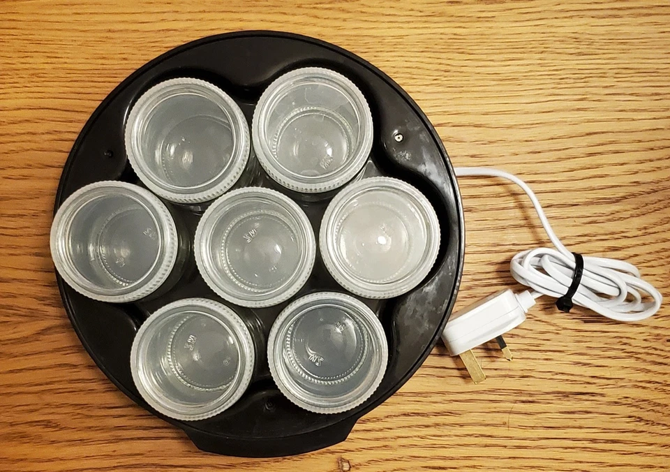 Máquina de fazer iogurte – Máquina de iogurte com frascos e tampas de vidro de 7 x 180 ml, VonShef - Imagem 4 de 4