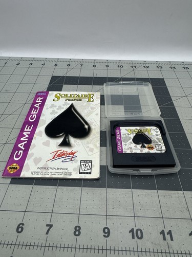 Solitaire Fun Pak Sega Game Gear Video Game Cartridge&Manual W/ Authentic Case