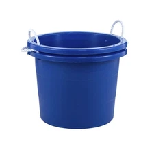 Easy-Access Storage Rope Handle Tub, 19 Gallon, Blue, 2 Count (TU0335)