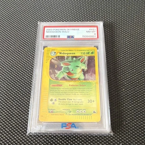 Pokémon Skyridge Nidoqueen Holo Rare H21/H32 2003 PSA 8 English Card