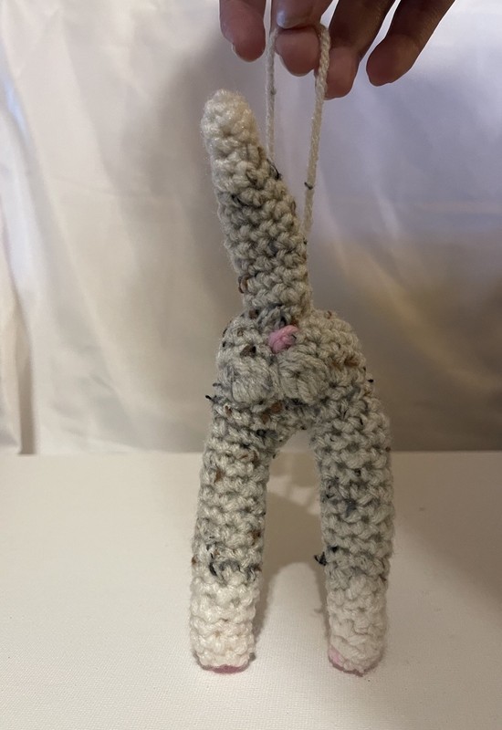 Hand Made Crochet Male Tweed Cat Butt Hanging Ornament Cat Bum Car Hanging Funny