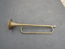 VINTAGE LONG BRASS BUGLE BY MATTHEWS DRS LTD EDGWARE 1955