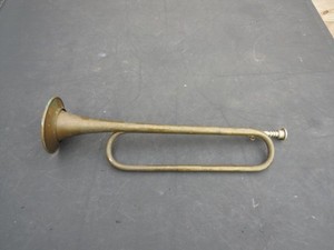 VINTAGE LONG BRASS BUGLE BY MATTHEWS (DRS) LTD EDGWARE 1955