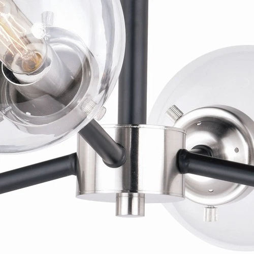 Orbit 4-Light Semi-Flush Mount in Industrial and Sputnik Style 10.5 Inches Tall - Picture 6 of 9