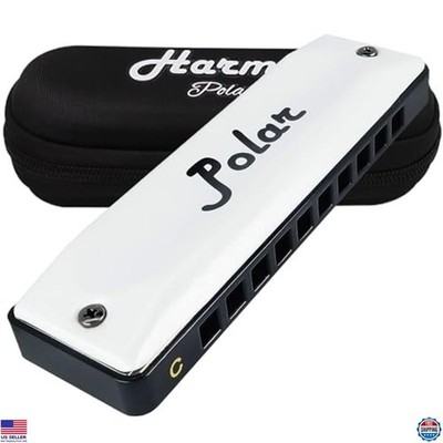 Diatonic Harmonica Key of C - 10 Holes, 20 Notes, Blues Harp with Case