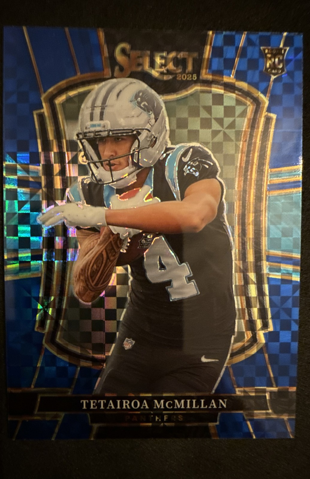 2025 Panini Select - Premier Level Tetairoa McMillan #144 Blue Prizm /175 (RC)