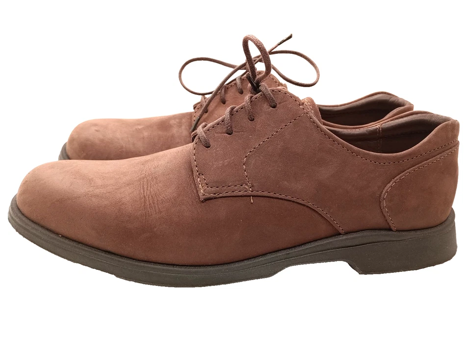 VTG Sebago USA Waterproof Tan Nubuck Suede Oxford Comfort Shoes Lug Sole 9 N - Image 2 of 4