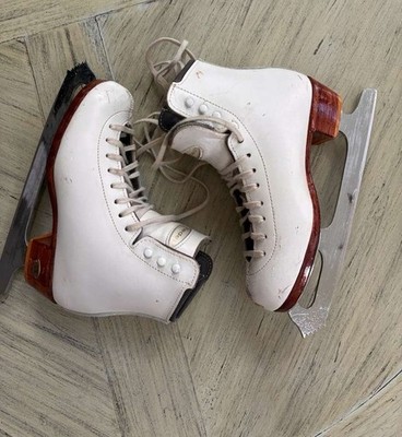 RIEDELL Womens Figure Skates size 3.5 Professional Freestyle MK Sheffield Blades