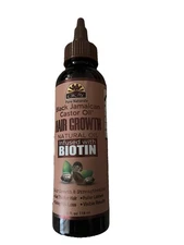 Black Castor Oil, Hair Growth Natural Oil Infused with Biotin, 4 fl oz (118 ml)