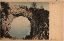 Arch Rock Mackinac Island Michigan vintage postcard g649