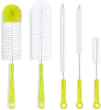 5-Pack Bottle Cleaning Brush Set Long Handle Water Bottle Tube Spout Cleaner