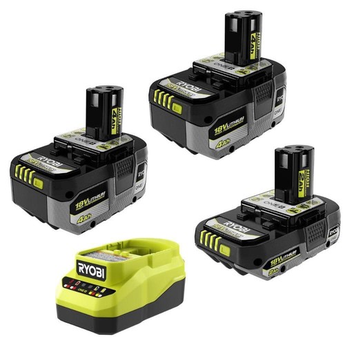 RYOBI ONE+ 18V HIGH PERFORMANCE Starter Kit 2.0Ah & Two 4.0Ah Batteries