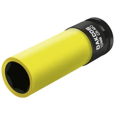 DAKCOS 19mm Impact Lug Nut Socket, 1/2 inch Drive, With Protective Sleeves,CR-MO