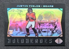 Justin Fields 2021 Panini Illusions Rookie Card HoloHeroes SSP #HHJF-1 BEARS RC