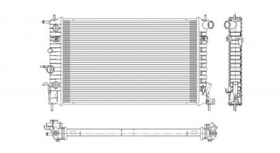 Radiador para 00-05 Saturn serie L 3,0 L V6 automático fila única Foto 2 de 4