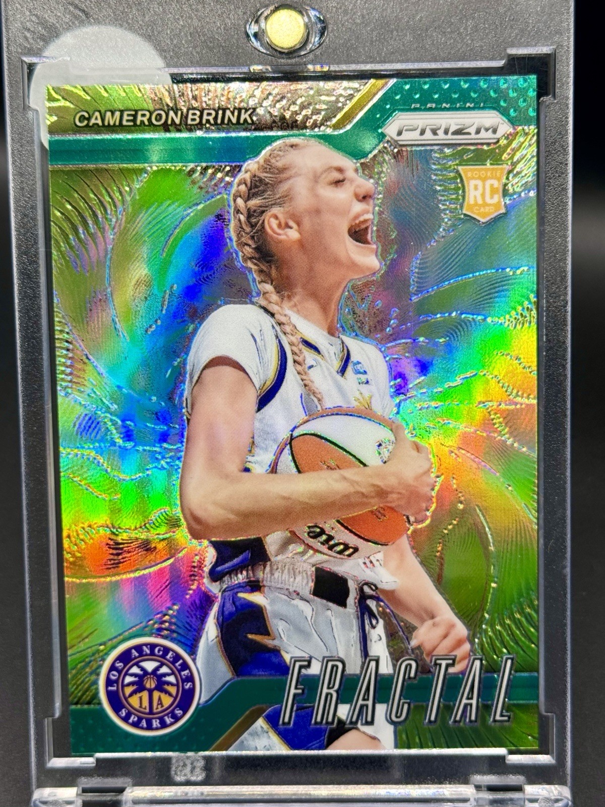 2024 Panini Prizm Cameron Brink Rookie Green Fractal Los Angeles Sparks