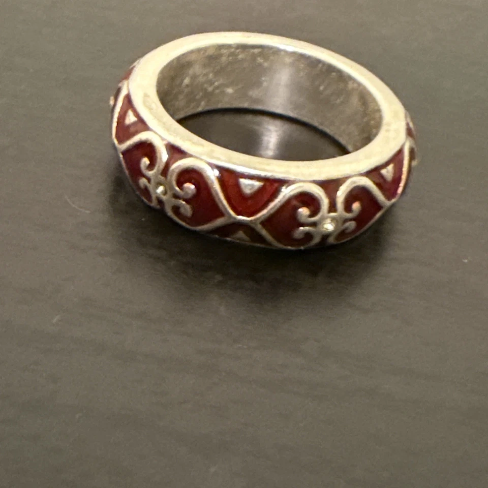 Brighton Encanto Red Silver Ring Size 6 - Image 4 of 4