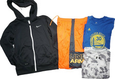 Youth Boys Lot 4 UNDER ARMOUR, ADIDAS NIKE Shirts, Shorts, Track Jacket LARGE