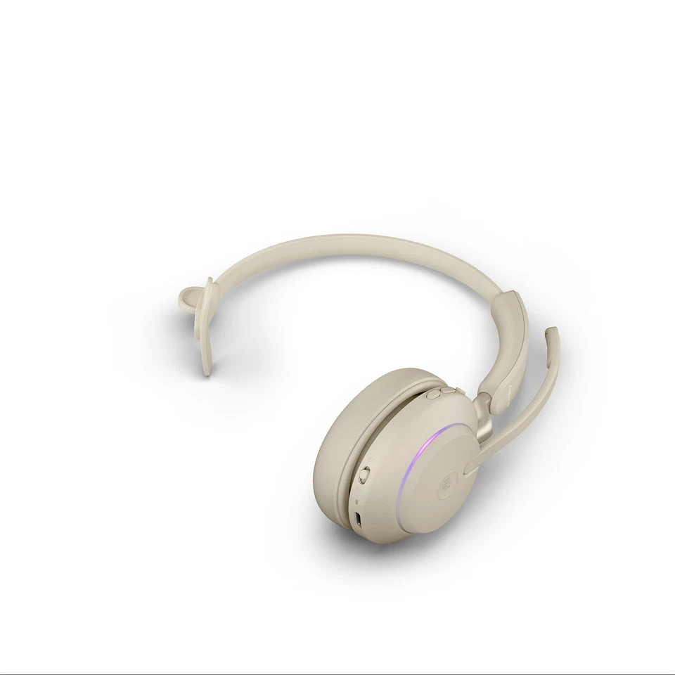 Jabra Evolve2 65 - USB-C MS Teams Mono - Beige, Refurbished - Image 3 of 4