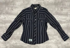 ROPER OLD WEST CLASSICS WESTERN FIT LONG SLEEVE SHIRT WOMENS S SNAP BUTTON