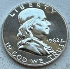 1962 Proof Franklin Half Dollar 90% Silver-INV#8756