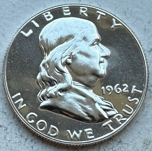 1962 Proof Franklin Half Dollar 90% Silver-INV#8756