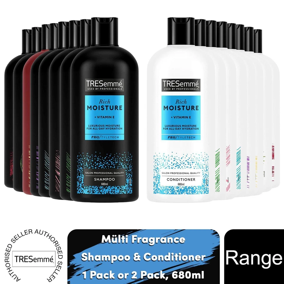 TRESemme Shampoo or Conditioner for All Hair Types - 1 or 2 Pack, 680ml Each