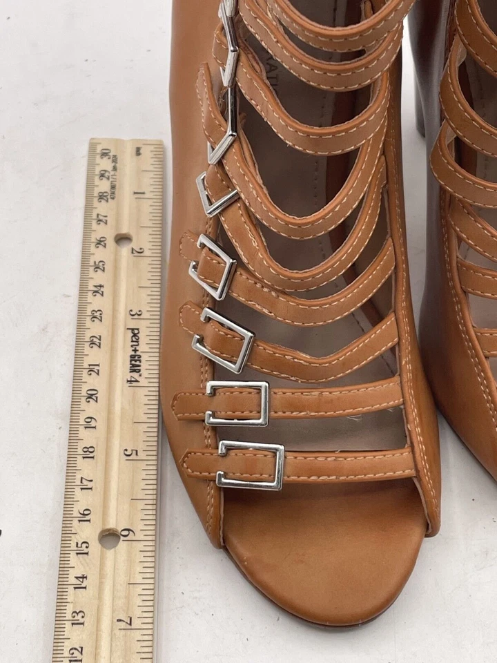 Sandalias - Sandalias de gladiador de cuero BCBGeneration Alise para mujer talla 7 B marrón Foto 4 de 4