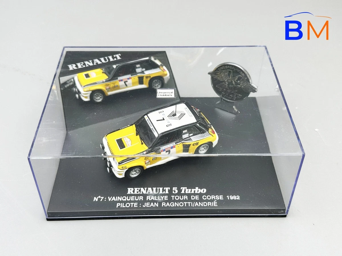 OPO 10 - Voiture Miniature à l'échelle 1/24 Compatible avec Renault 5 Turbo - Ragnotti-Andrié - Tour de Corse 1982 - R5 WRC526
