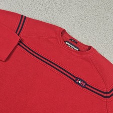 Vintage Abercrombie  Fitch Sweater Mens XL Red Striped Knit Crewneck 90s A 92
