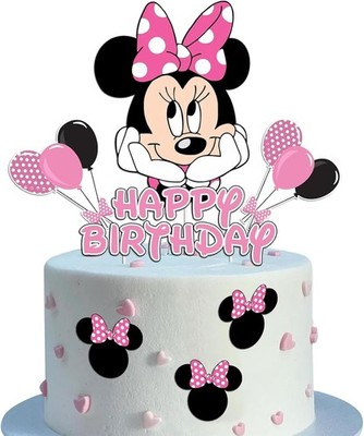 10 Stück Minie Mouse Tortendeko Mädchen, Kuchen Deko Kindergeburtstag, Cake T