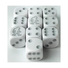 Koplow Animal Dice d6 16mm Yeti Dice - White w/Gray (5) New