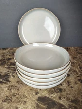 Set Of 6 Over & Back Options Gray Salad Plates 8.5" Speckled 