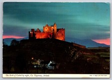 The Rock of Cashel by Night Tipperary Ireland Vintage Postcard