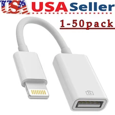To Camera USB Female OTG Connector Adapter Cable For Apple iPhone iPad iPod lot