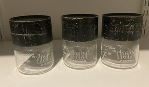 LOT of 3 Pyrex Fleaker Beaker Corning Jars 150 ML with Stopper Lid / Cap # 5900