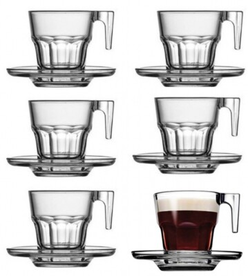 12tlg. Set Espressotassen mit Unterteller Casablanca