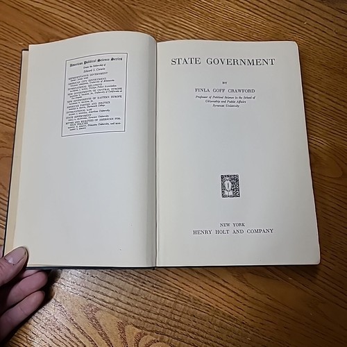 State Government By Finla Goff Crawford 1934 - Picture 9 of 16