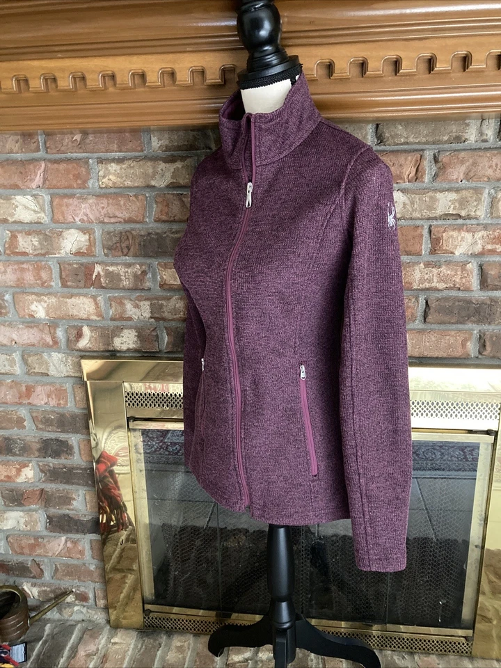 Chaqueta Spyder Damas Borgoña Talla Mediana Térmica Ajustada Foto 2 de 4