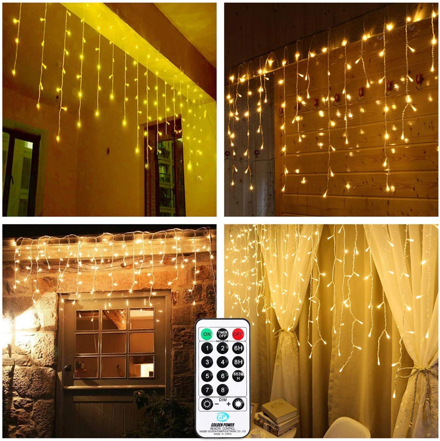 4-30M LED Lichterkette Beleuchtung Eisregen Weihnachten Deko Innen Außen 8 Modi