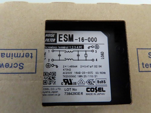 Cosel ESM-16-000 Power Line Filter / EMI Filter