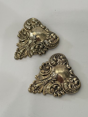 Vintage Clip-on Shoe Bows & Metal Decor Dress Up Add On Mixed Lot 3 Sets - Picture 6 of 12