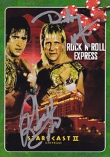 Robert Gibson Ricky Morton Signed 2019 Starrcast II Card Rock n Roll Express WWE