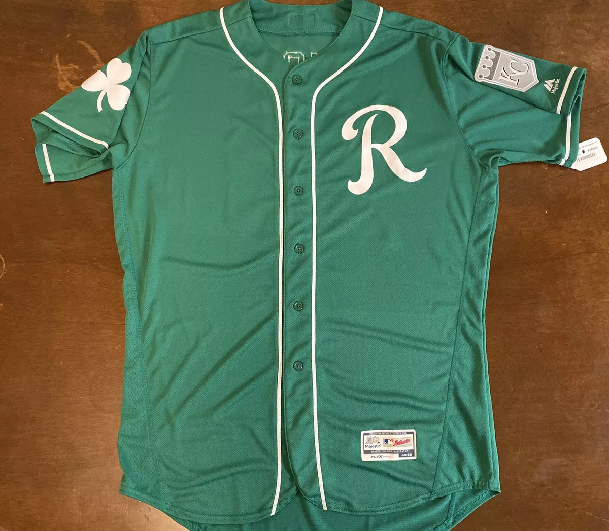 Rare Majestic MLB Kansas City Royals St Patricks Game Day Michael Ynoa  Jersey