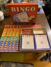 Whitman Vintage Bingo Game Complete With Wooden Numbers  Chips Very RARE