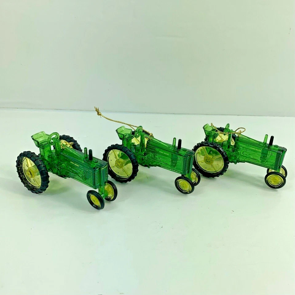 John Deere - Adorno de árbol de Navidad - Modelo A Tractor Verde Juego de 4 Plástico Foto 4 de 4
