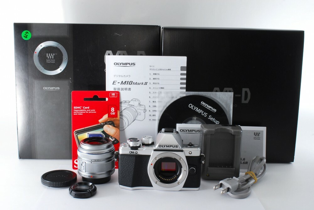 Olympus E-M10 Mark II 14-42mm Set Silver [Exc+++] w/Box,8GB SD Card  [659