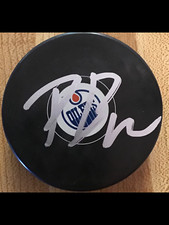 PHILIP BROBERG SIGNED EDMONTON OILERS  HOCKEY PUCK w/ COA